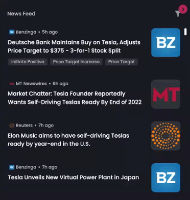 TC Market Buzz Newsfeed - lists of news articles